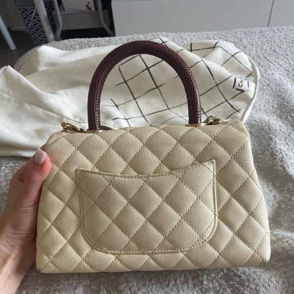 Chanel Small Lizard Trimmed Coco Handle Bag - Picture 3 of 10